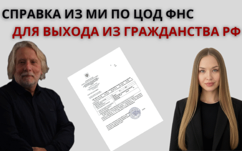 Справка из МИ по ЦОД ФНС для выхода из гражданства РФ